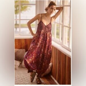 By Anthropologie Printed Lounge Jumpsuit. Size L